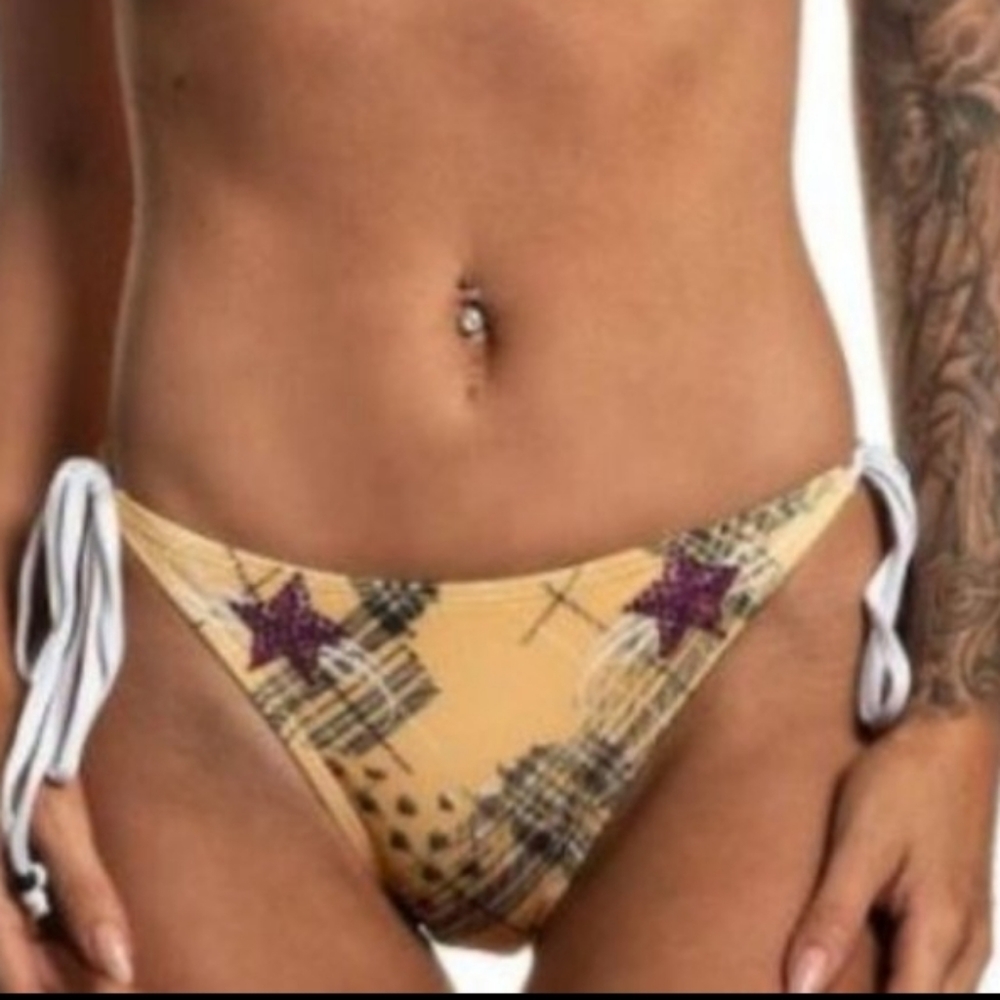 Sinful By Affliction Rome Plaid Tie-Side Bottoms
